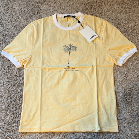 Jacquemus Other - Jacquemus Light Yellow Palm Graphic Tee